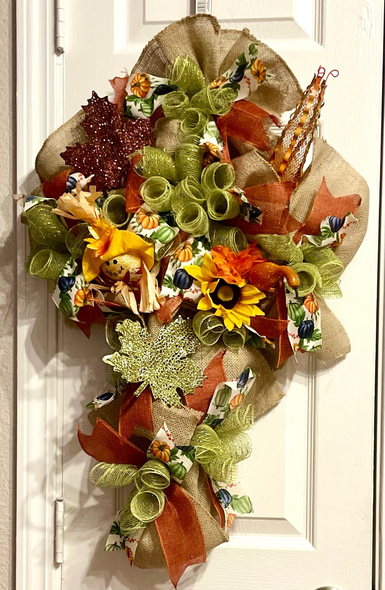 Fall Wreath on Cross Frame