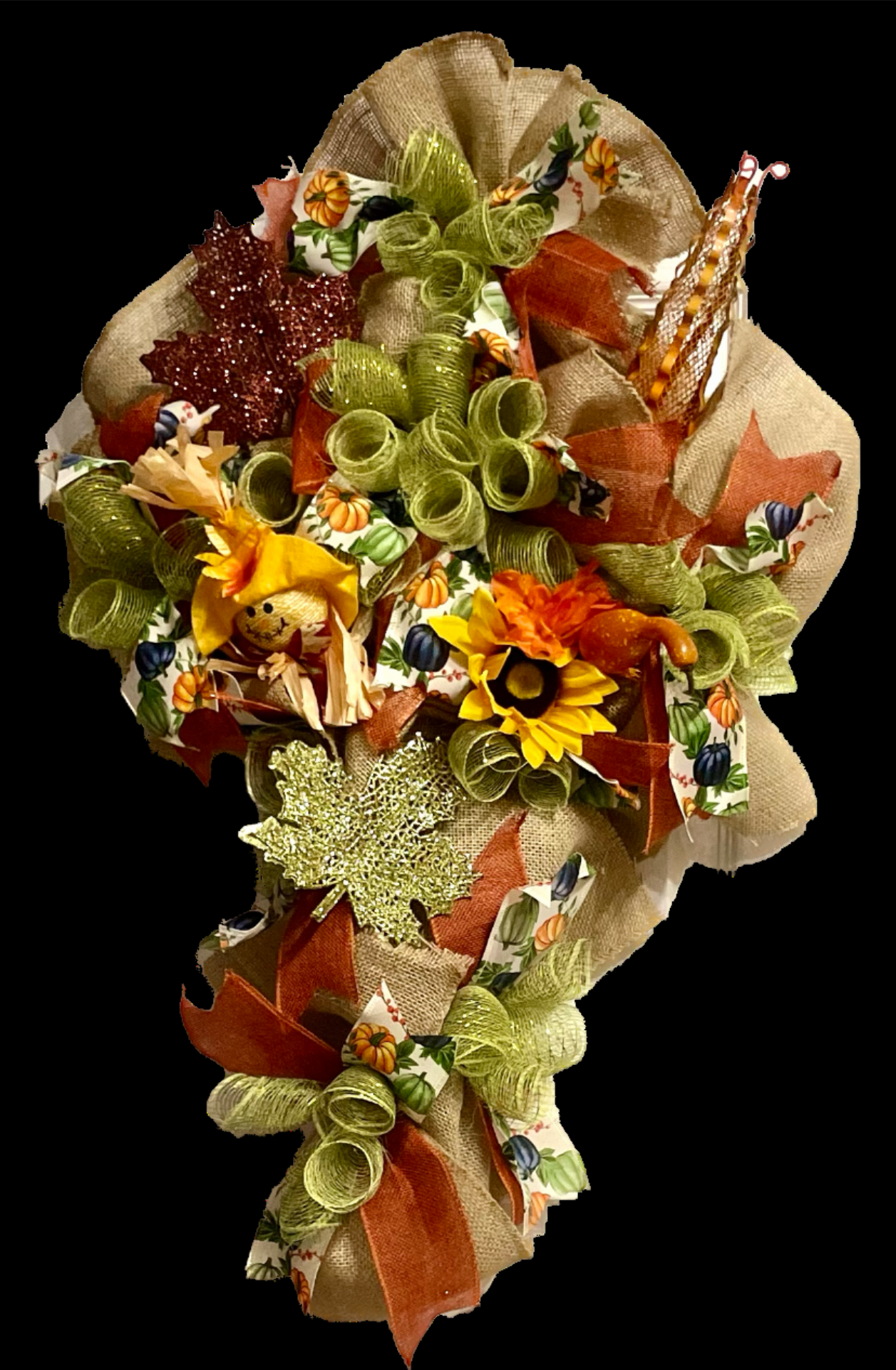 Fall Wreath on Cross Frame