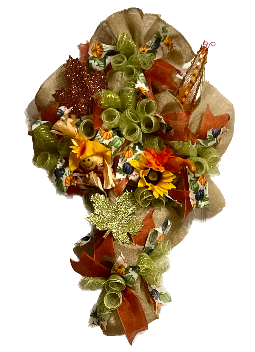 Fall Wreath on Cross Frame