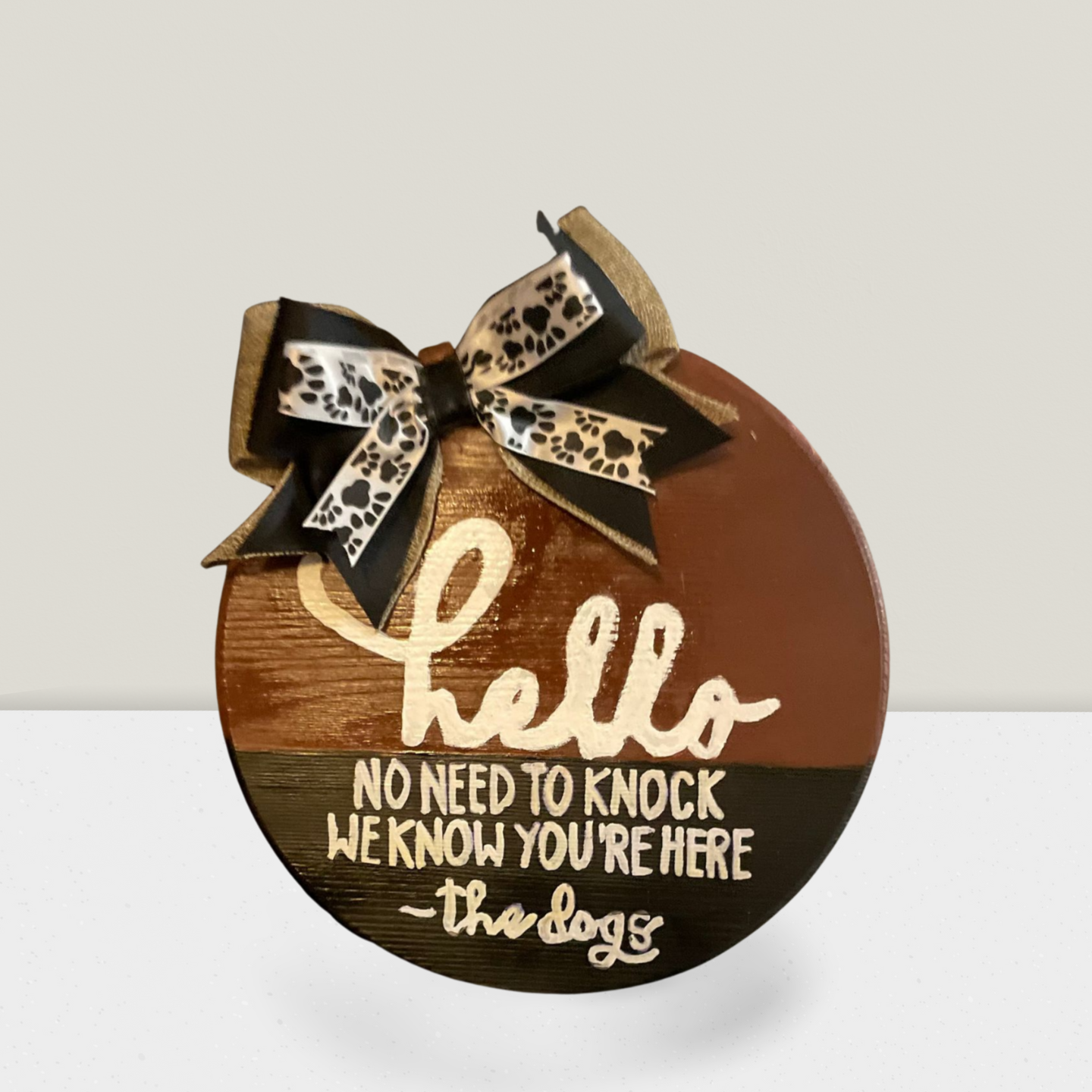 Hello Door sign