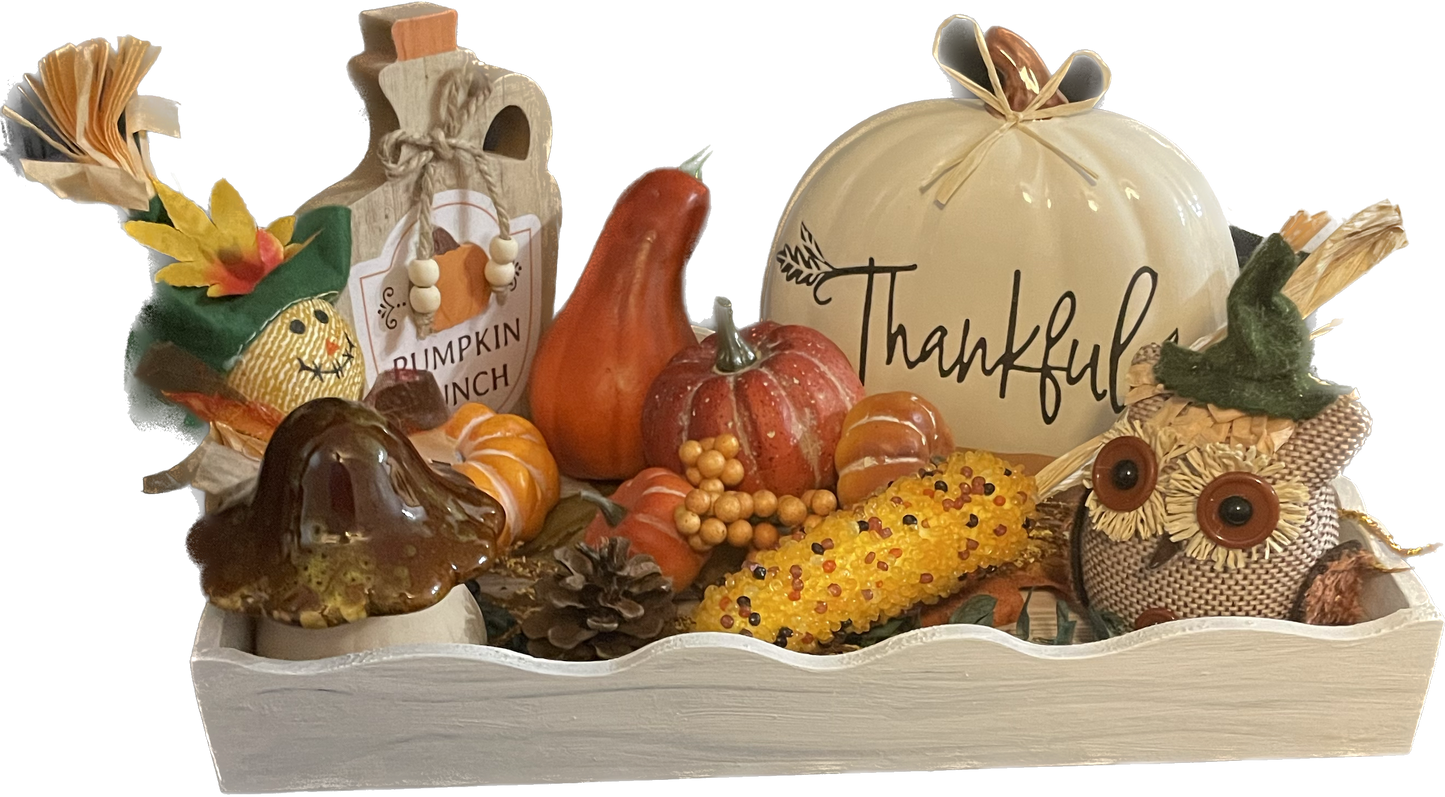 Fall Thankful Wood Tray