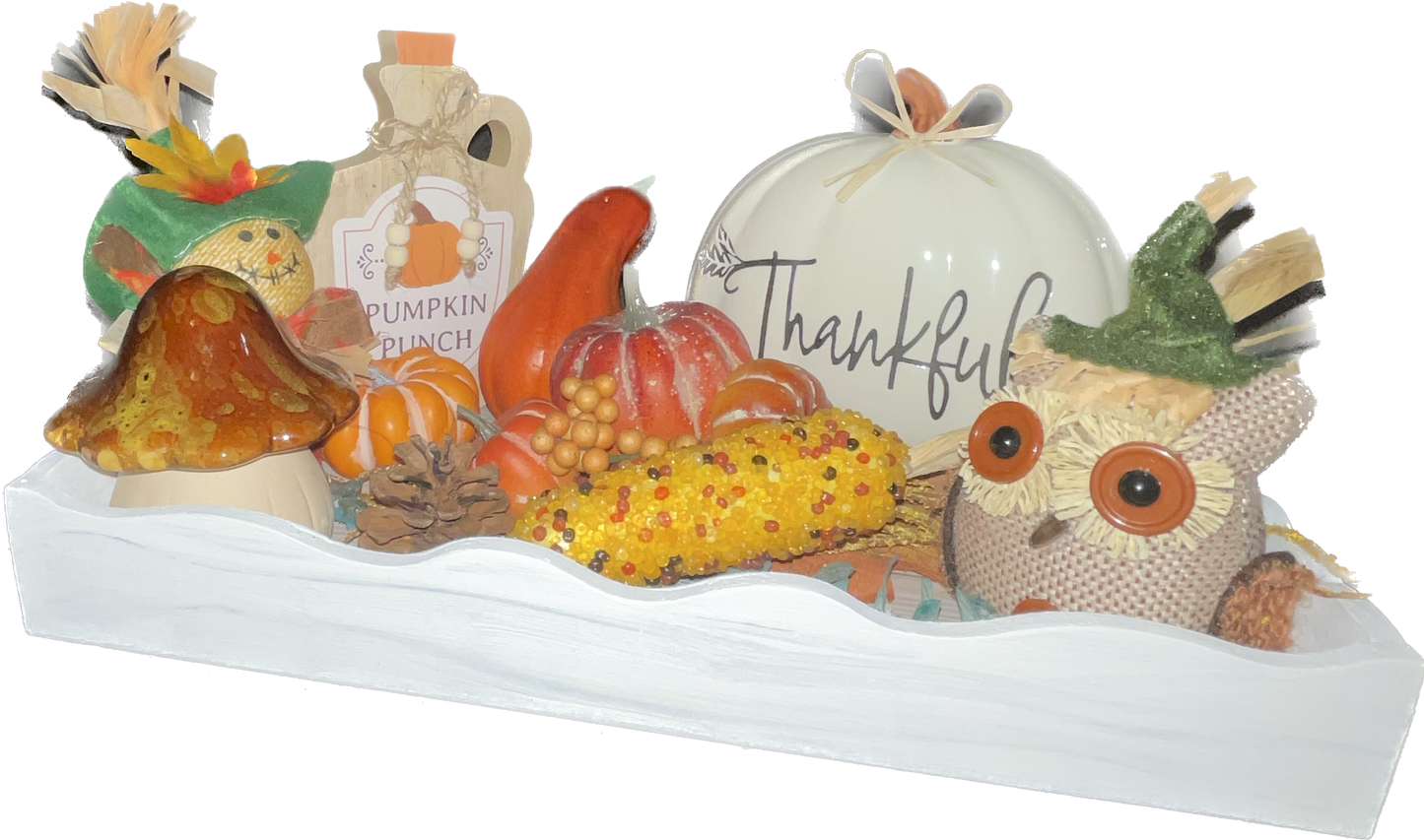 Fall Thankful Wood Tray
