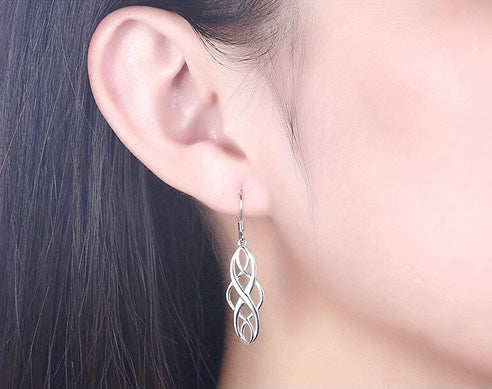 Hollow Twisted Dangle Earrings