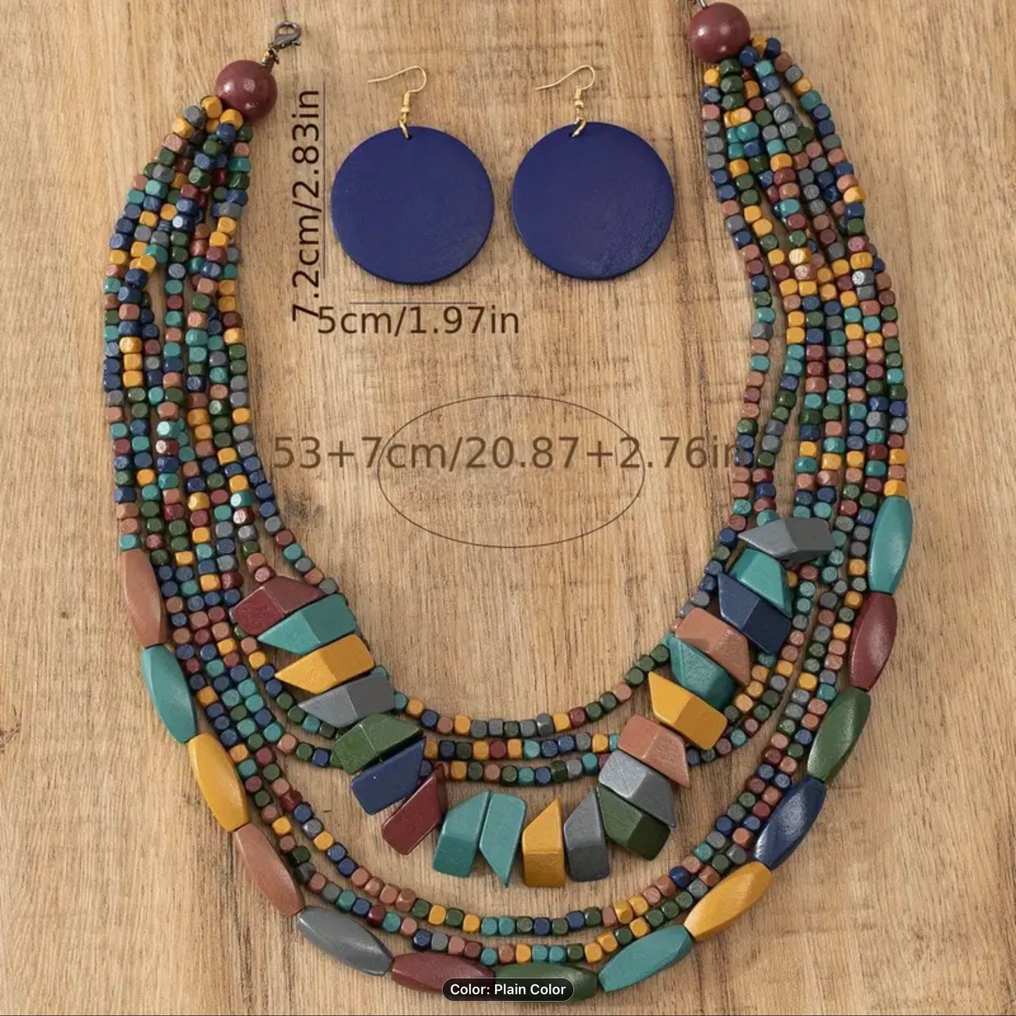 Boho Style Necklace & Earrings