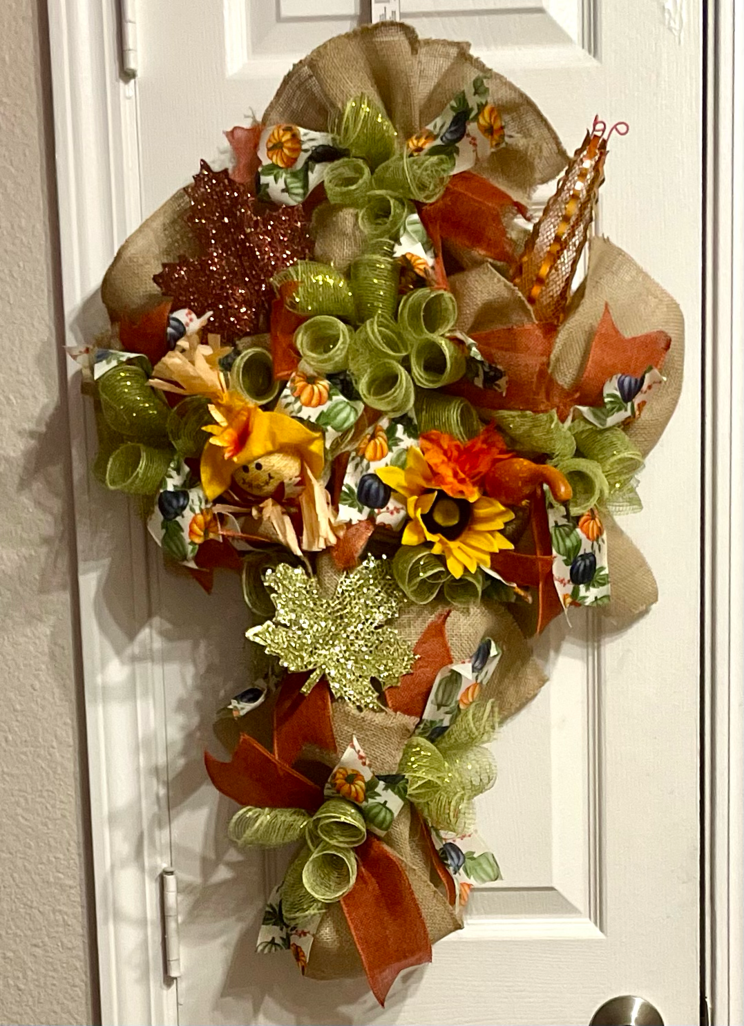 Fall Wreath on Cross Frame