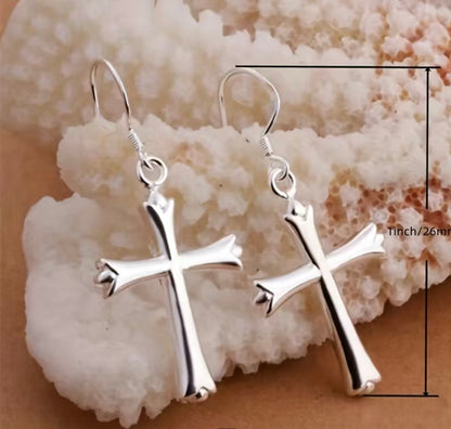 Cross Pendant Earrings