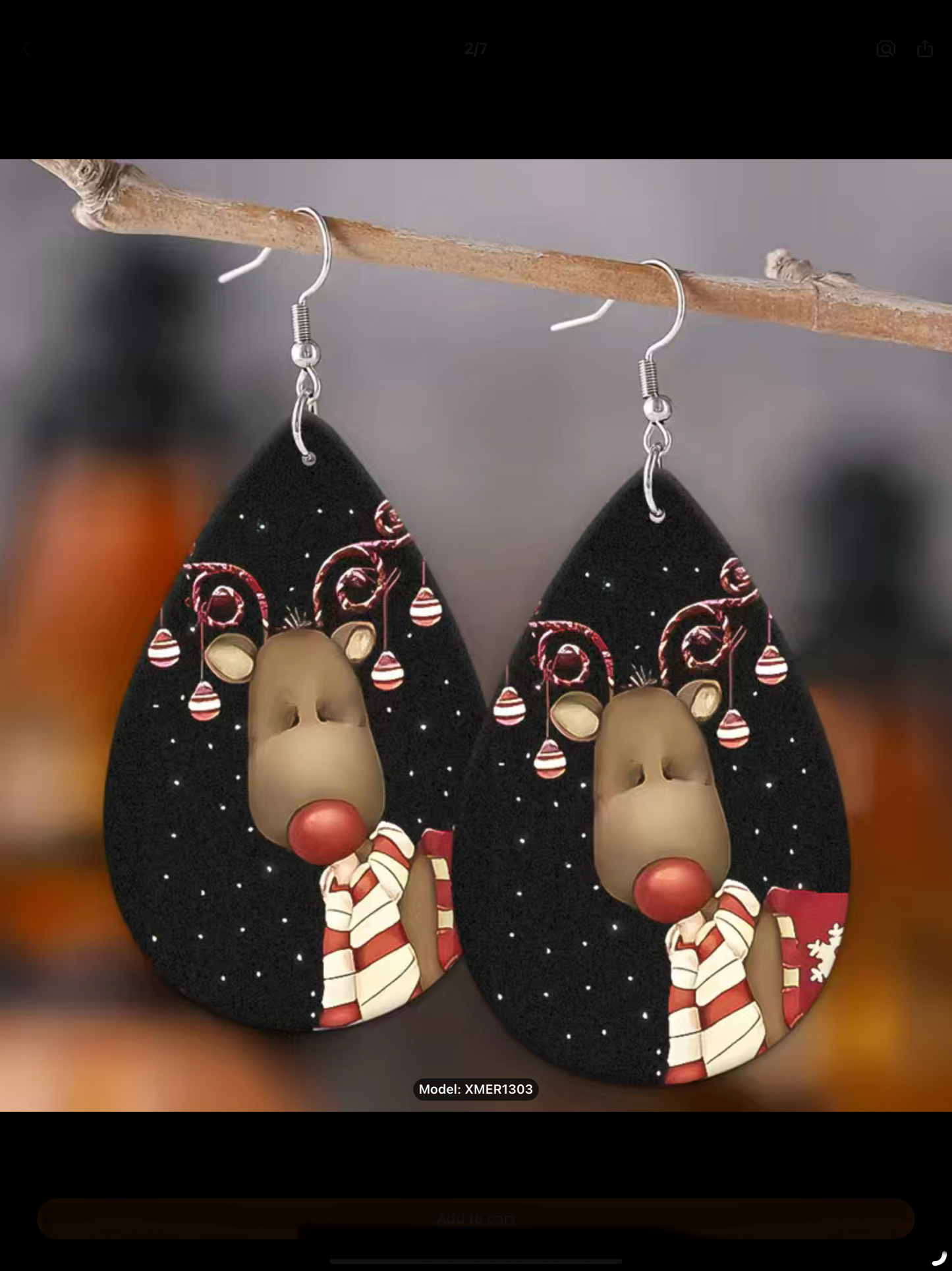 Christmas Elk Earrings