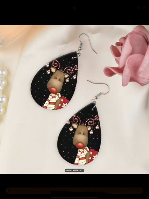 Christmas Elk Earrings