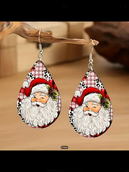 Winking Santa Earrings